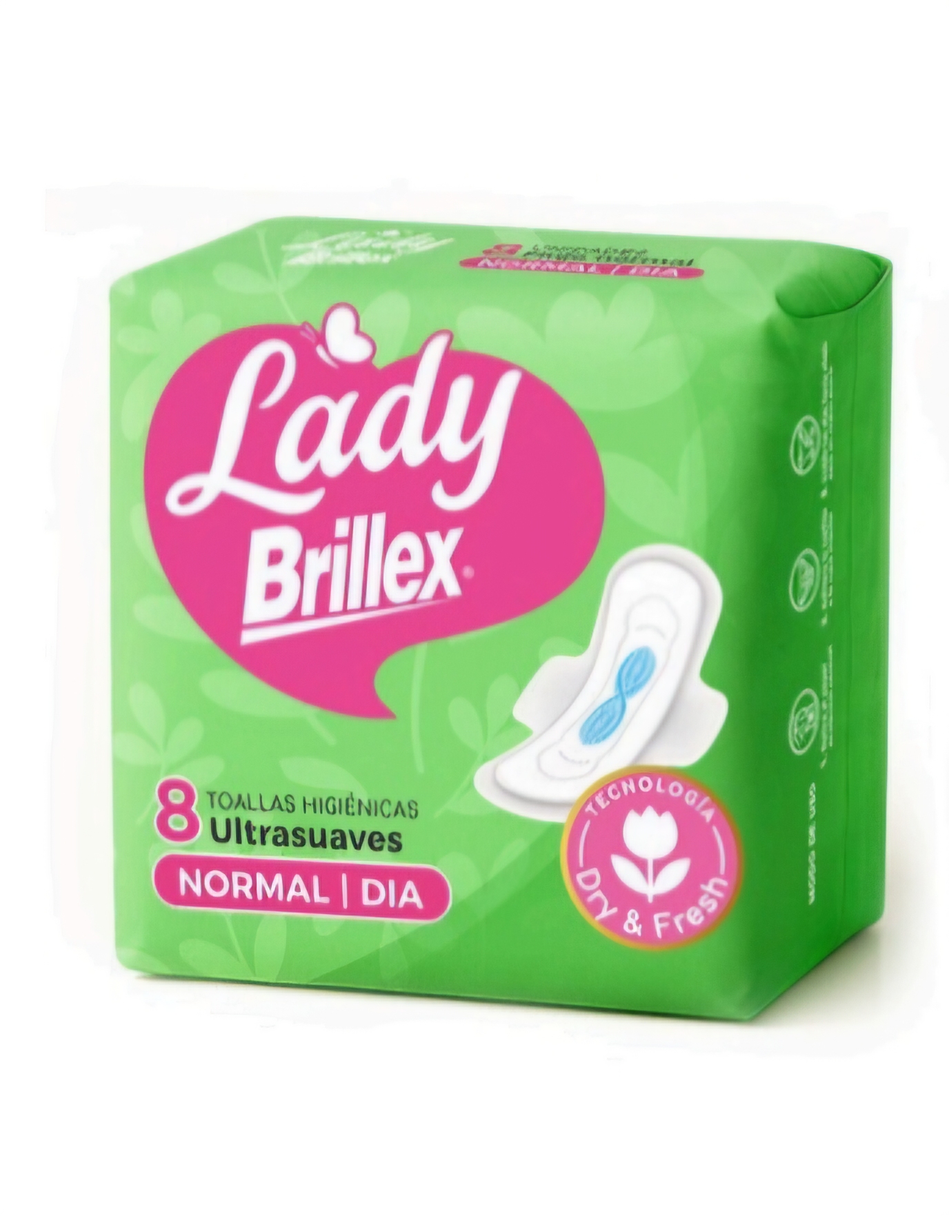 TOALLA HIG. LADY BRILLEX NORMAL C/ALAS 8un PACK x 6