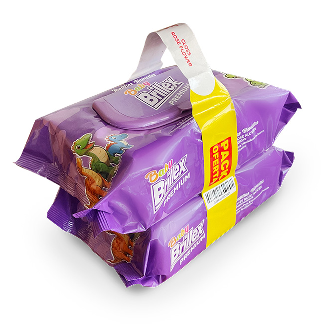 TOALLA HUMEDA BRILLEX FLOWERS 80un PACK x 2un