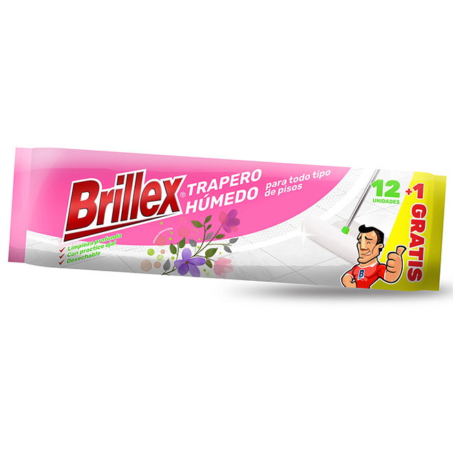 TRAPERO HUMEDO BRILLEX PRIMAVERA 12un